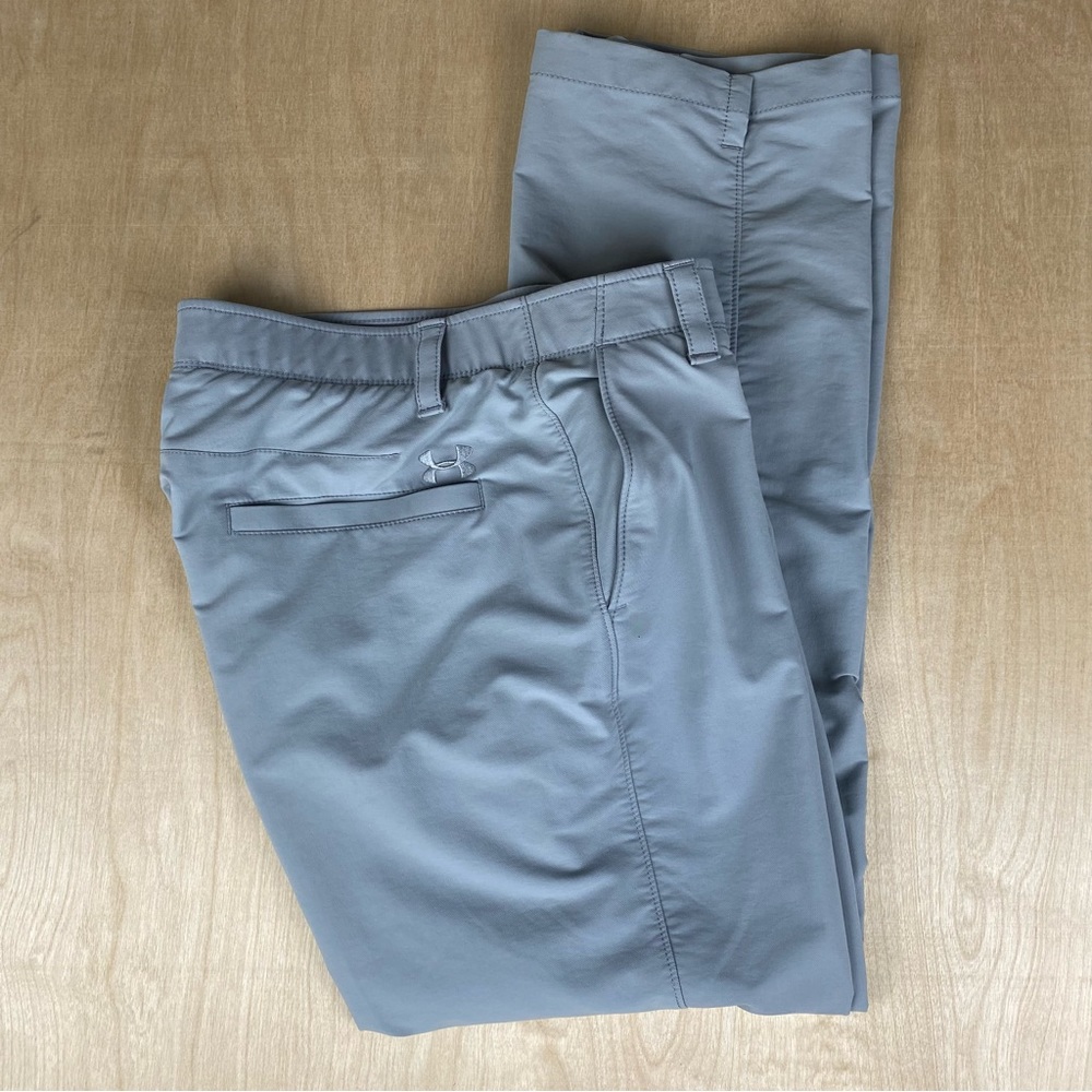 Under Armour Mens 34/30 Match Play Golf Pants Steel Color Performance